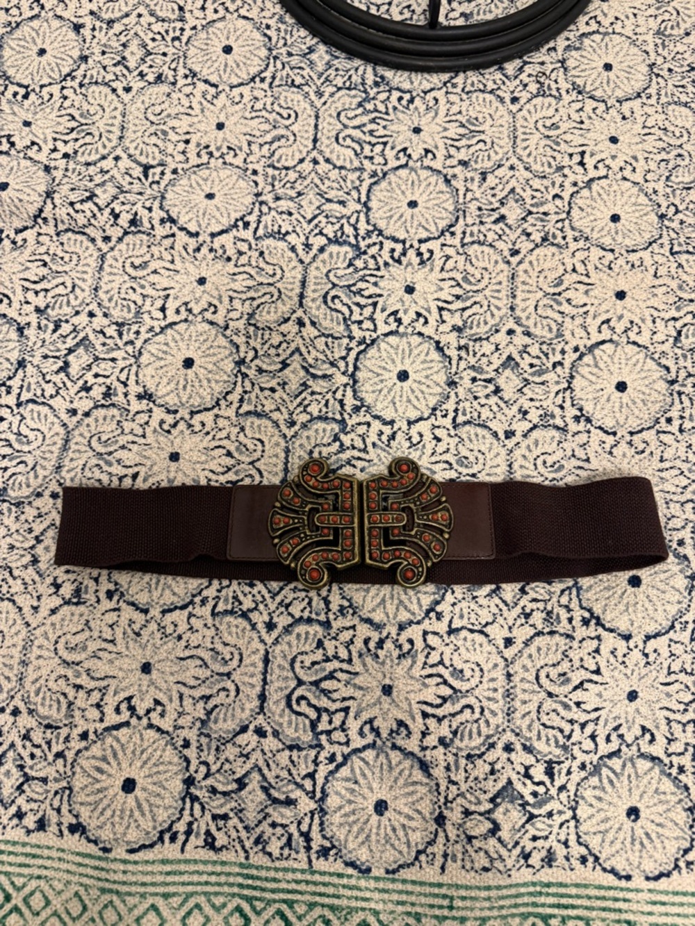 🌹 Vintage Boho Ornate Buckle Elastic Waist Belt